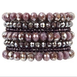 The Aspen purple bracelet stack